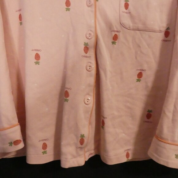 Unbranded | medium | Charming Carrot Pattern Long Sleeve Pajama Top W/ Pocket - Picture 7 of 14